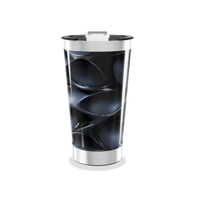 Copo Térmico - Preto Abstrato Aço Inox