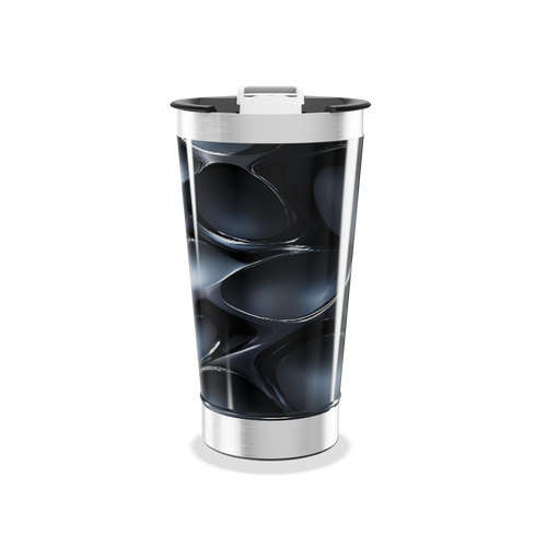 Copo Térmico - Preto Abstrato Aço Inox