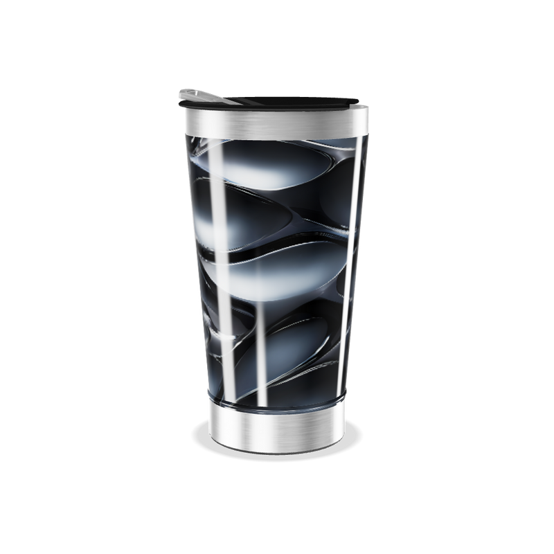 Copo Térmico - Preto Abstrato Aço Inox