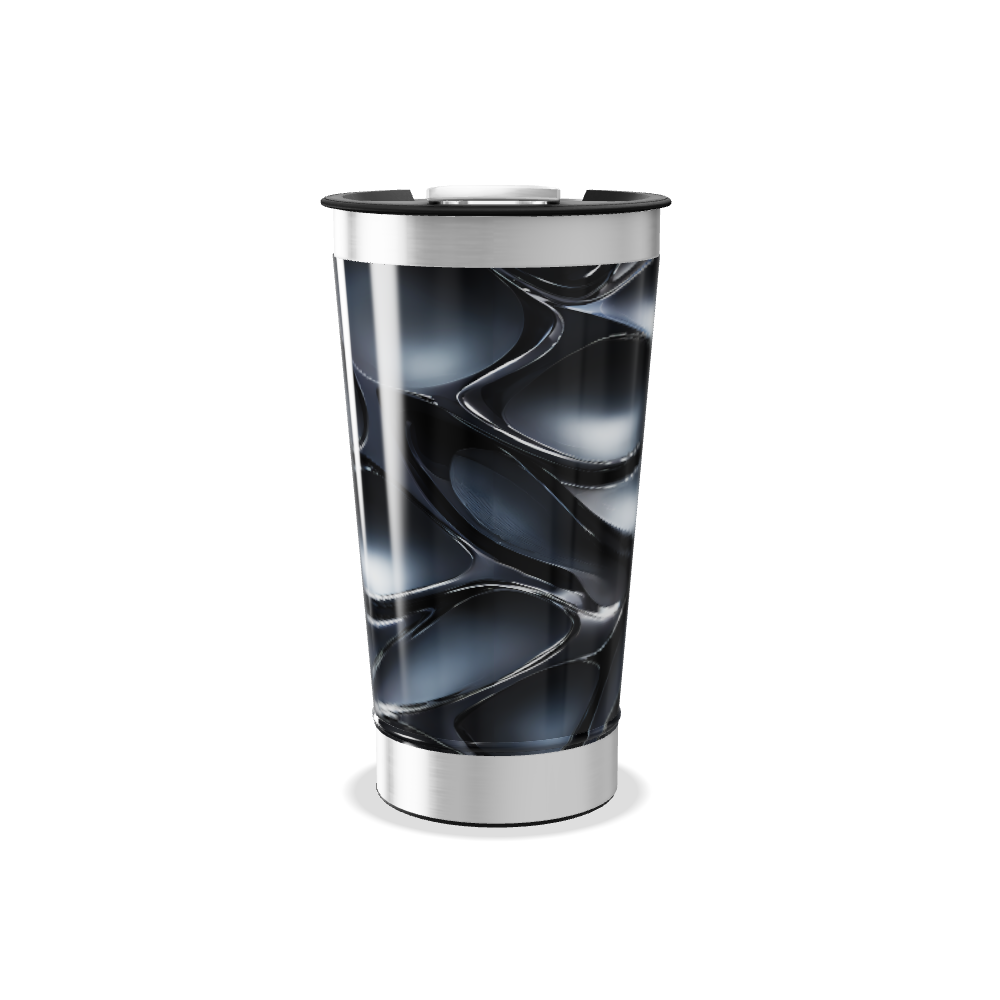 Copo Térmico - Preto Abstrato Aço Inox