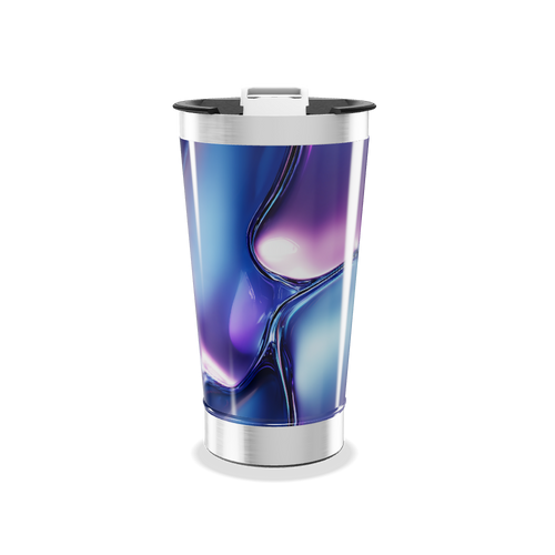 Copo Térmico - Azul e Roxo Abstrato