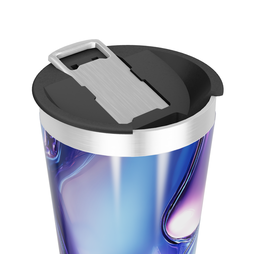 Copo Térmico - Azul e Roxo Abstrato