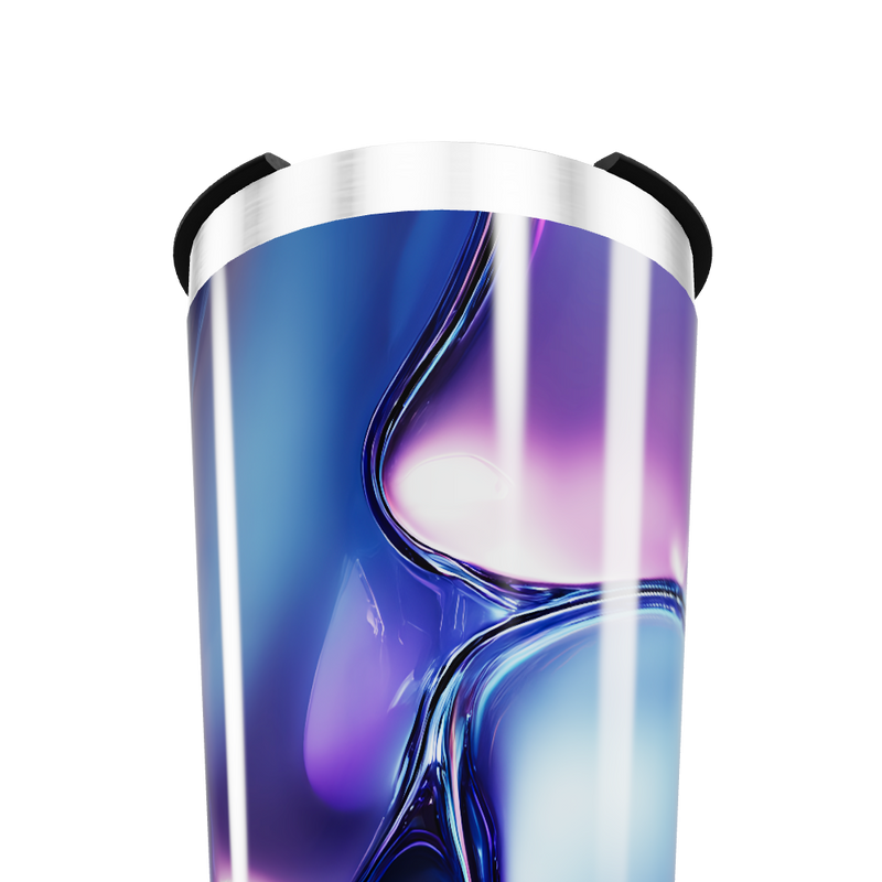 Copo Térmico - Azul e Roxo Abstrato