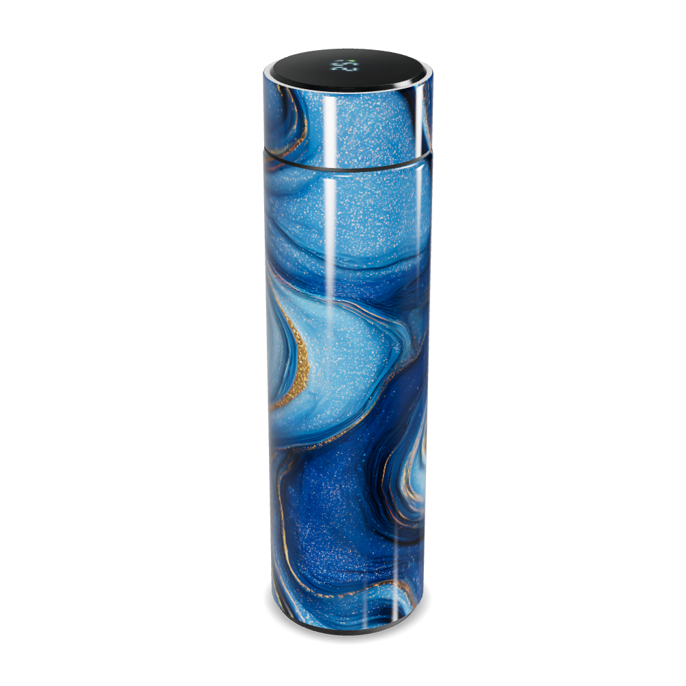 Garrafa Térmica Touch - Azul Mármore Digital