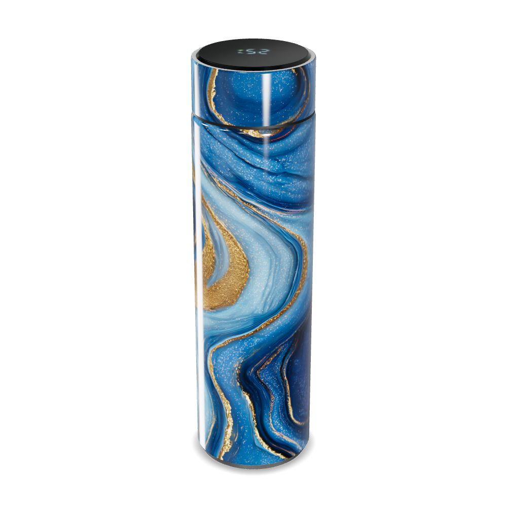 Garrafa Térmica Touch - Azul Mármore Digital