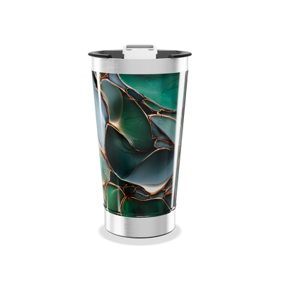 Copo Térmico - Verde Marmorizado Inox