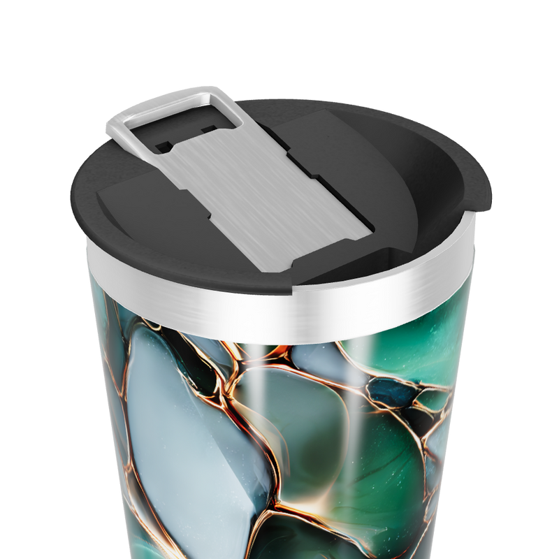 Copo Térmico - Verde Marmorizado Inox