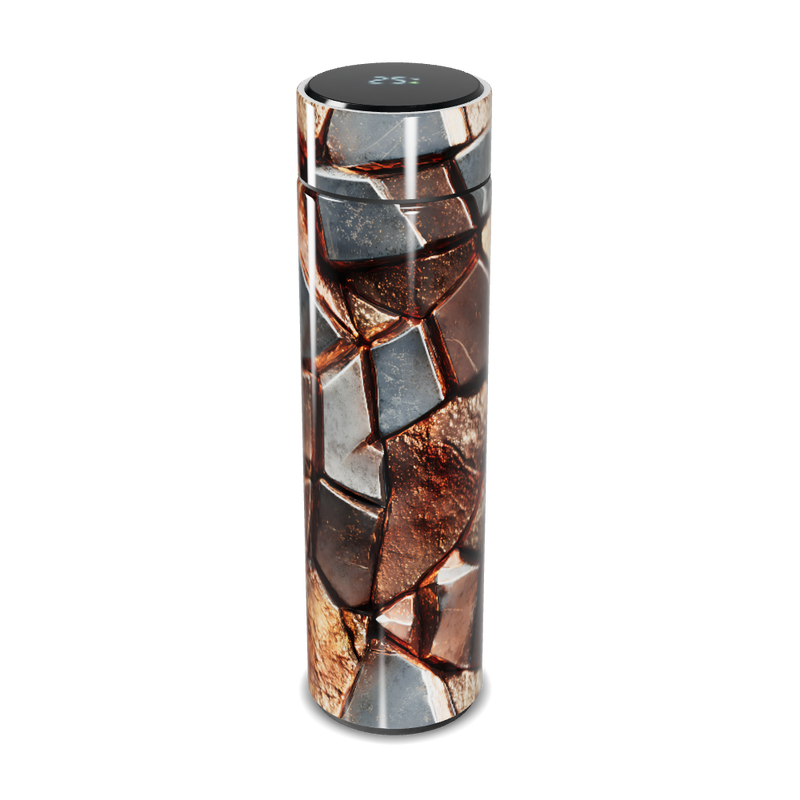 Garrafa Térmica Touch - Estampa Pedra Marrom