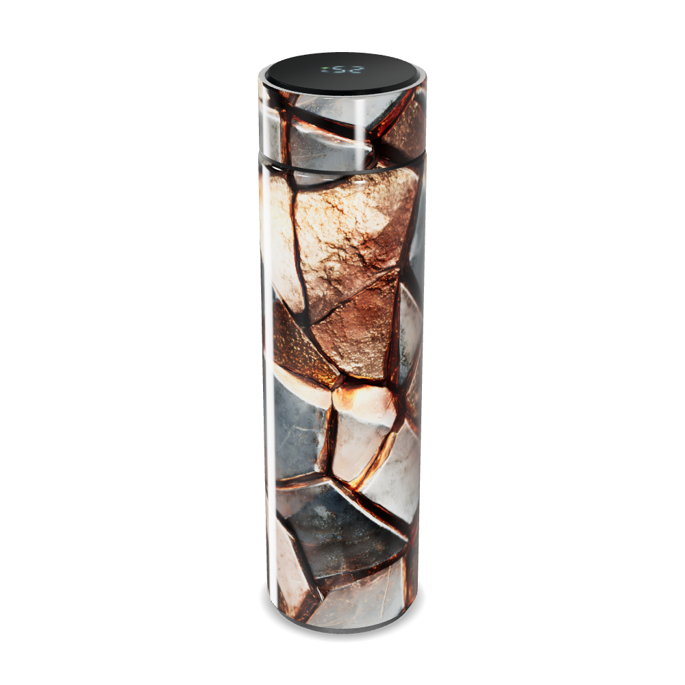 Garrafa Térmica Touch - Estampa Pedra Marrom