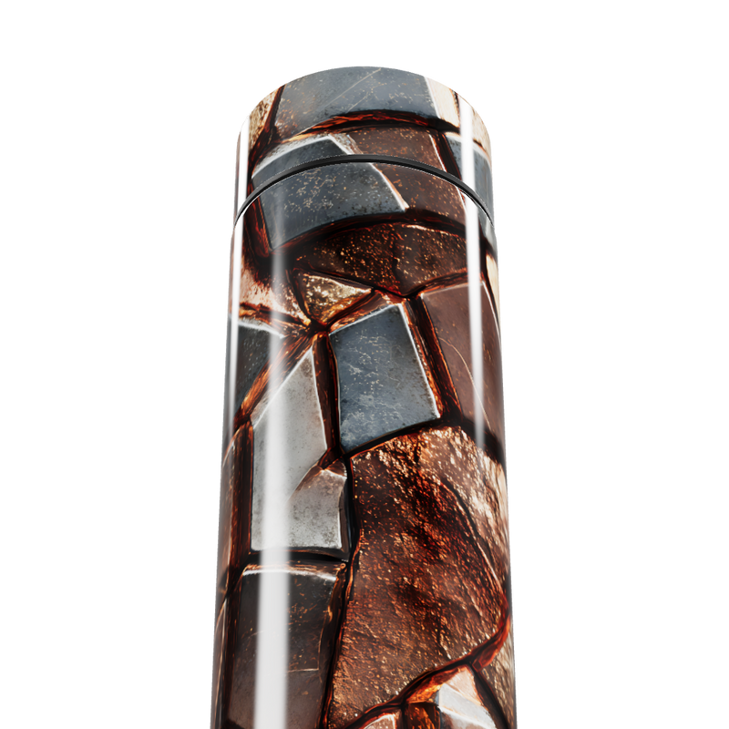 Garrafa Térmica Touch - Estampa Pedra Marrom