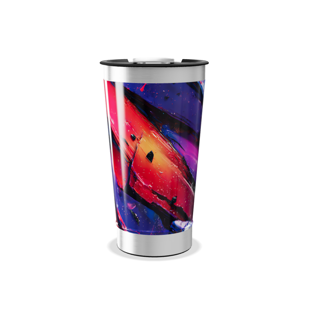 Copo Térmico - Estampa Abstrata Colorida