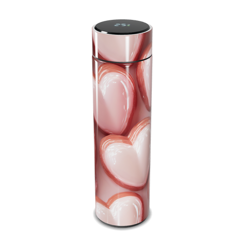 Garrafa Térmica Touch - Corações Rosa