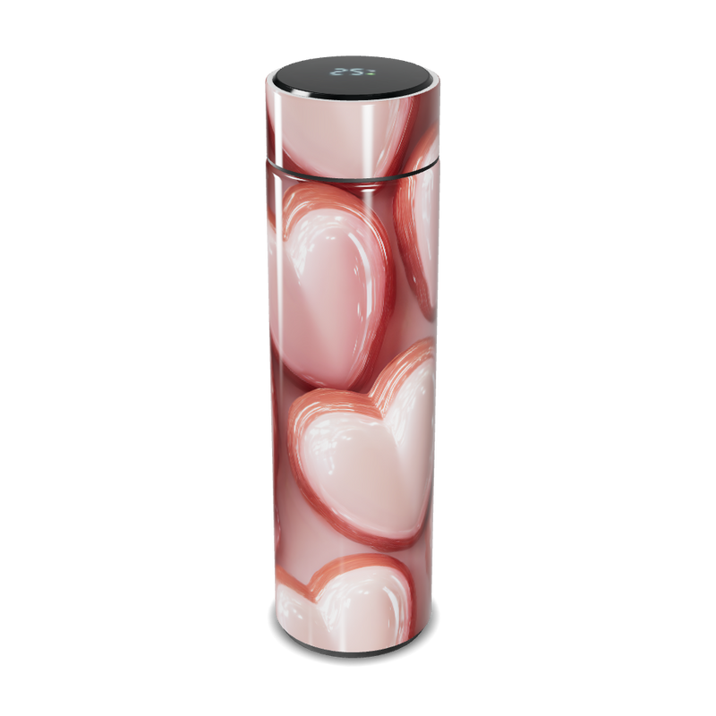Garrafa Térmica Touch - Corações Rosa