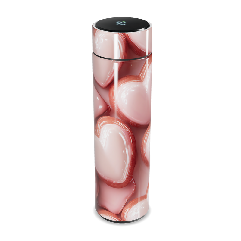 Garrafa Térmica Touch - Corações Rosa