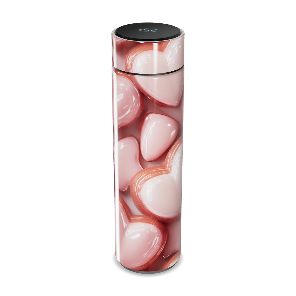 Garrafa Térmica Touch - Corações Rosa