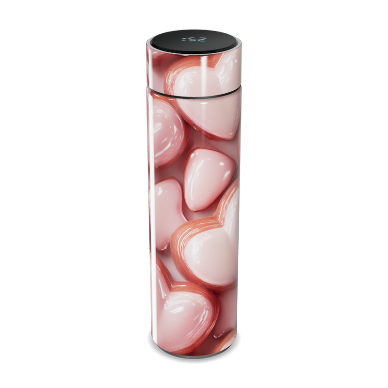 Garrafa Térmica Touch - Corações Rosa