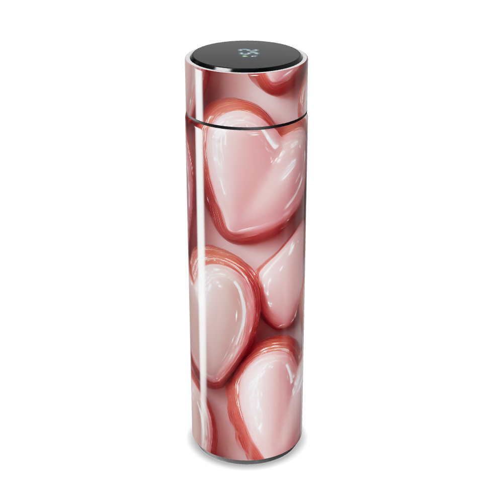 Garrafa Térmica Touch - Corações Rosa