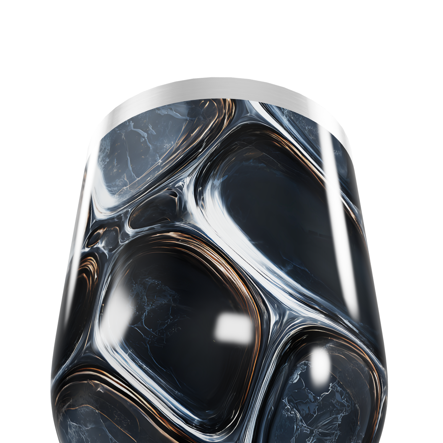 Copo Térmico Slim - Aço Inox Preto Marmorizado