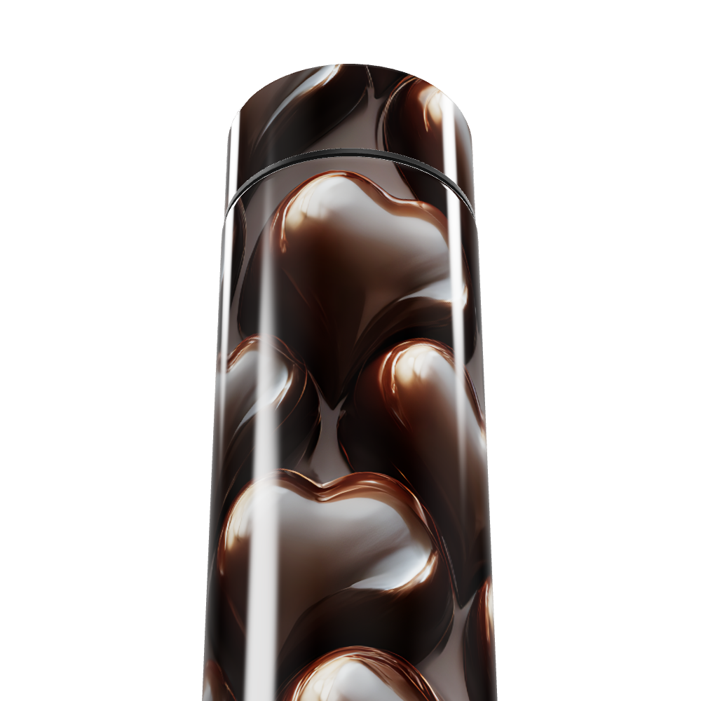 Garrafa Térmica Touch Corações Marrom