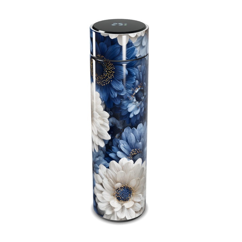 Garrafa Térmica Touch - Floral Azul