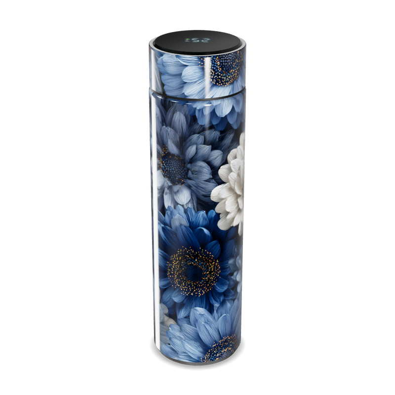 Garrafa Térmica Touch - Floral Azul