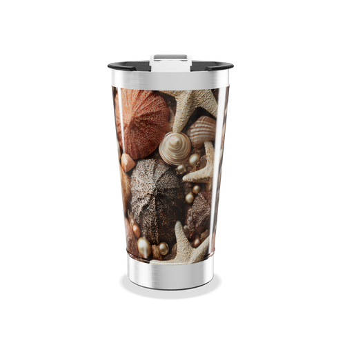 Copo Térmico - Estampa Conchas Marinhas