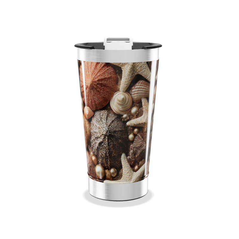 Copo Térmico - Estampa Conchas Marinhas
