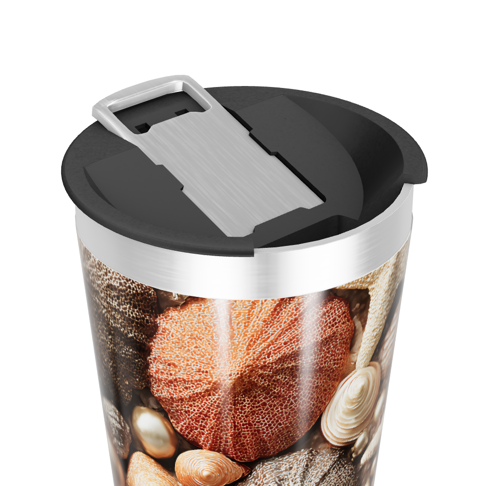 Copo Térmico - Estampa Conchas Marinhas