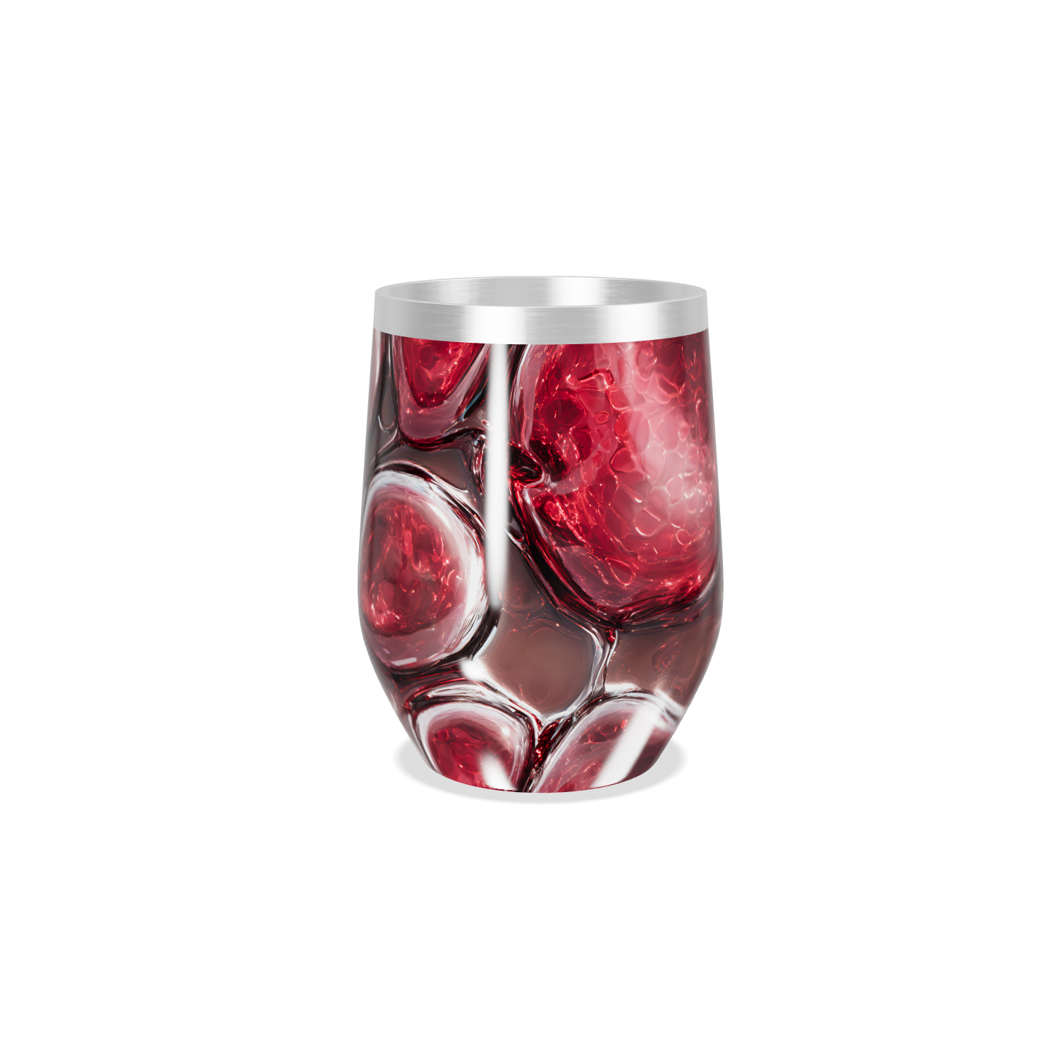 Copo Térmico Slim - Vermelho Abstrato Inox