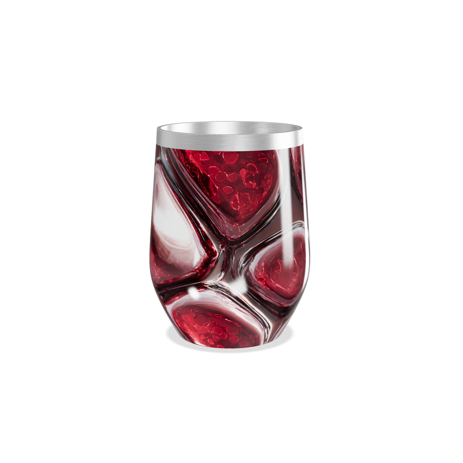 Copo Térmico Slim - Vermelho Abstrato Inox