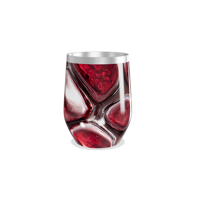 Copo Térmico Slim - Vermelho Abstrato Inox