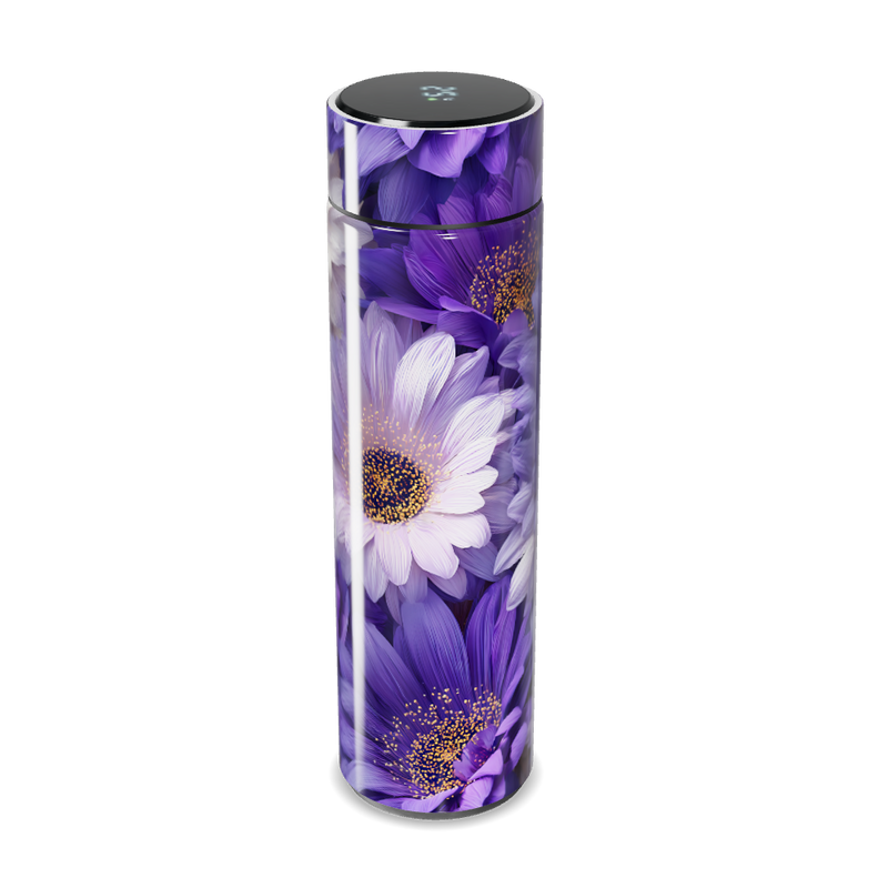 Garrafa Térmica Touch - Floral Roxa Digital