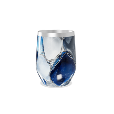Copo Térmico Slim - Azul Marmorizado Aço Inox