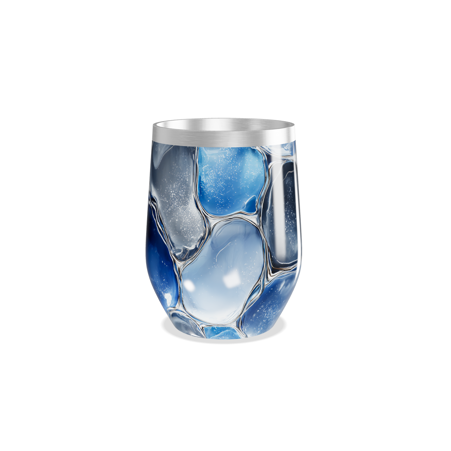 Copo Térmico Slim - Azul Marmorizado Aço Inox