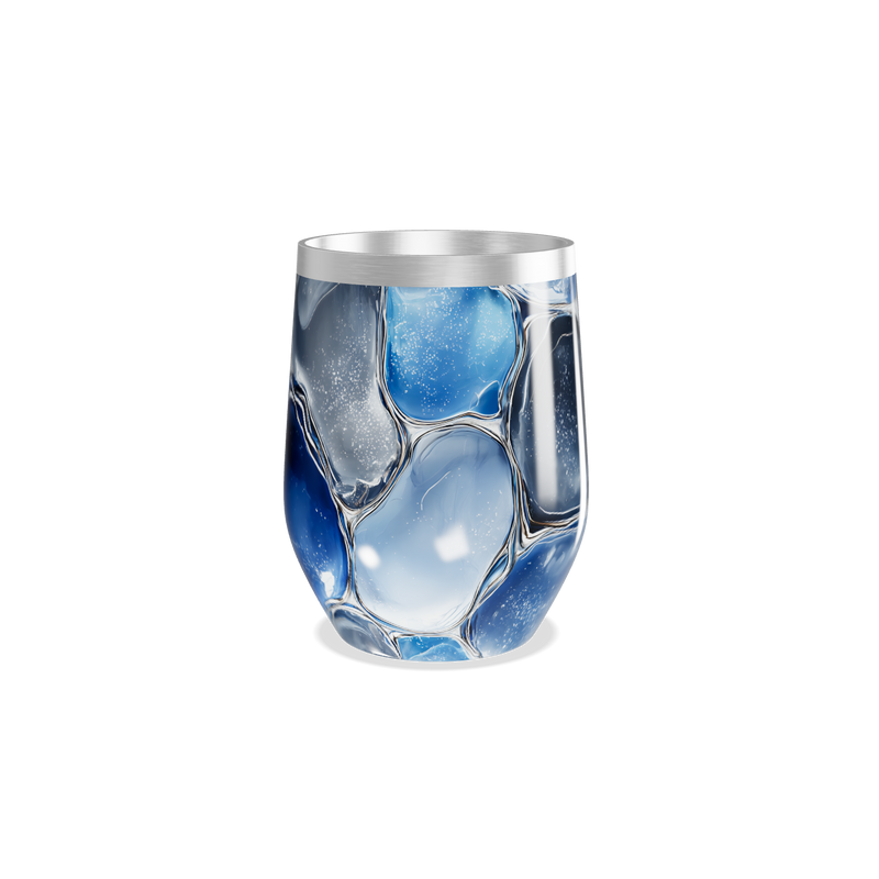 Copo Térmico Slim - Azul Marmorizado Aço Inox