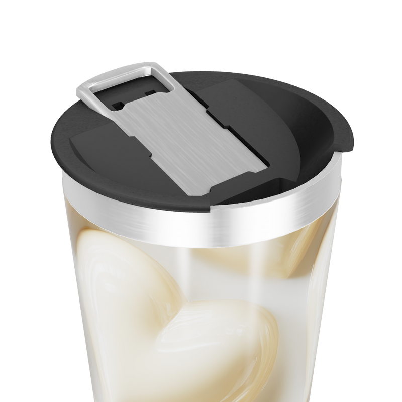 Copo Térmico - Estampa Corações Bege