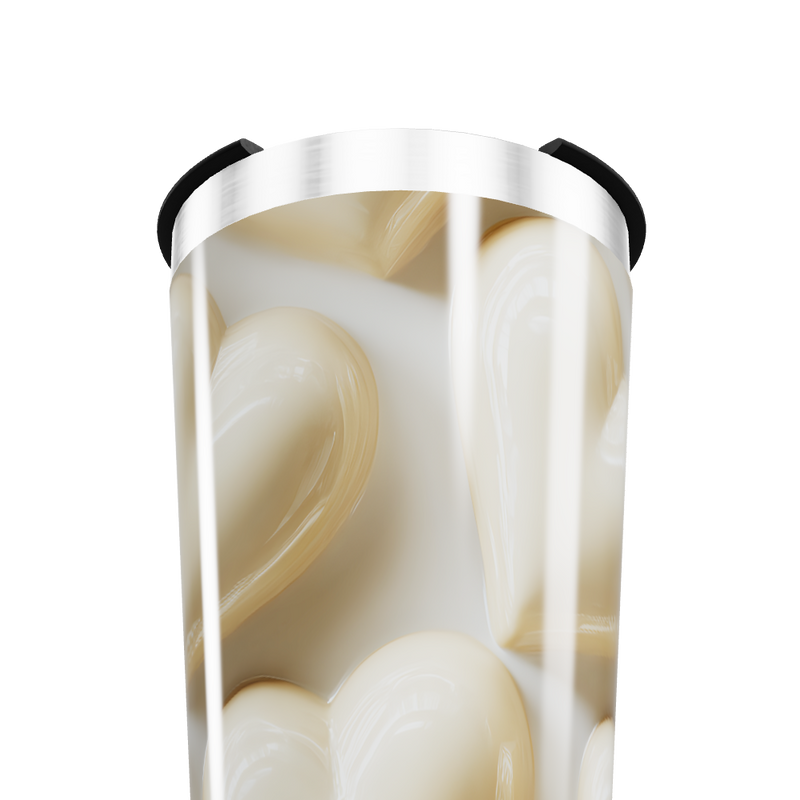 Copo Térmico - Estampa Corações Bege