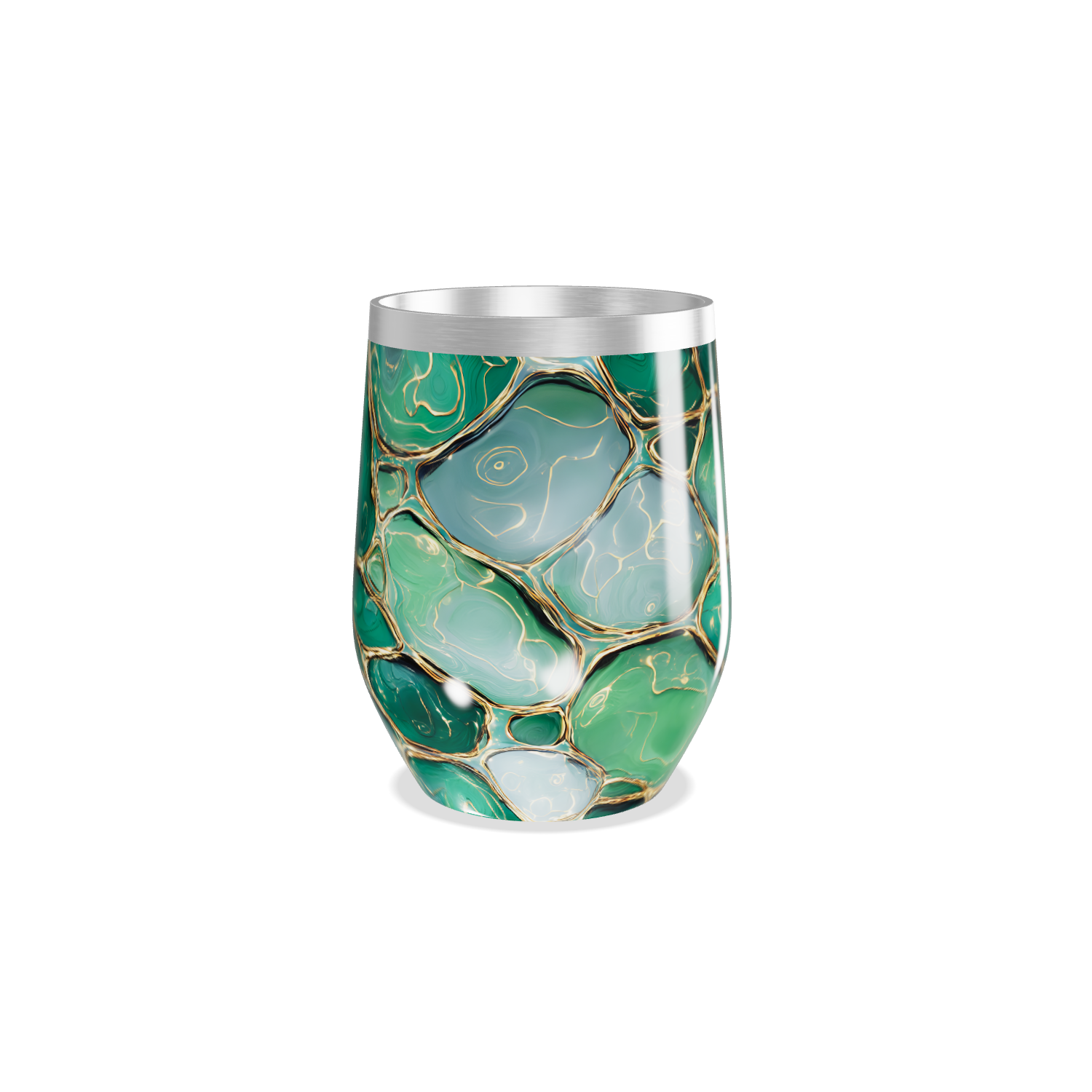 Copo Térmico Slim Verde Marmorizado