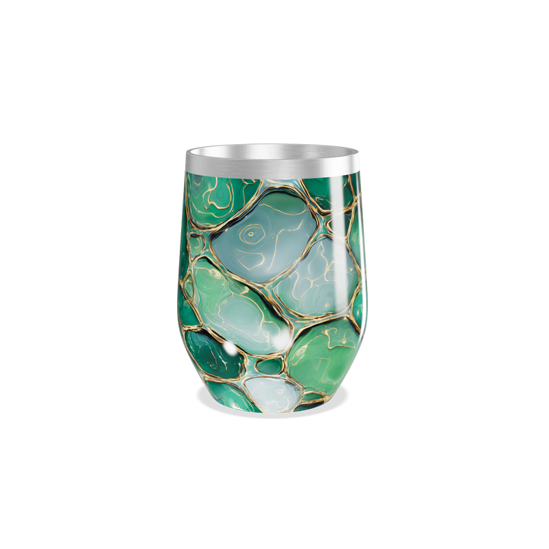 Copo Térmico Slim Verde Marmorizado