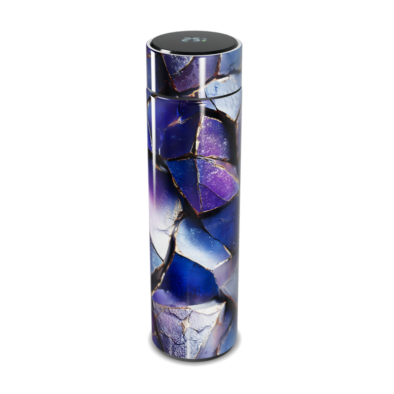 Garrafa Térmica Touch - Roxa com Detalhes Fractais