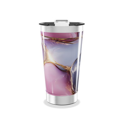 Copo Térmico - Design Abstrato Roxo