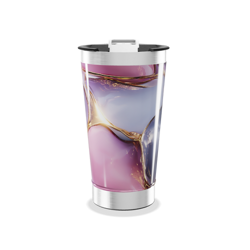 Copo Térmico - Design Abstrato Roxo