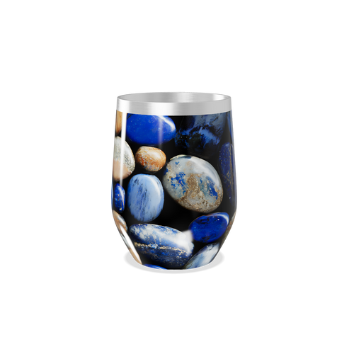 Copo Térmico Slim - Pedras Azuis Inox