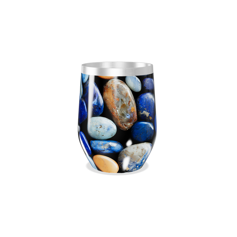 Copo Térmico Slim - Pedras Azuis Inox