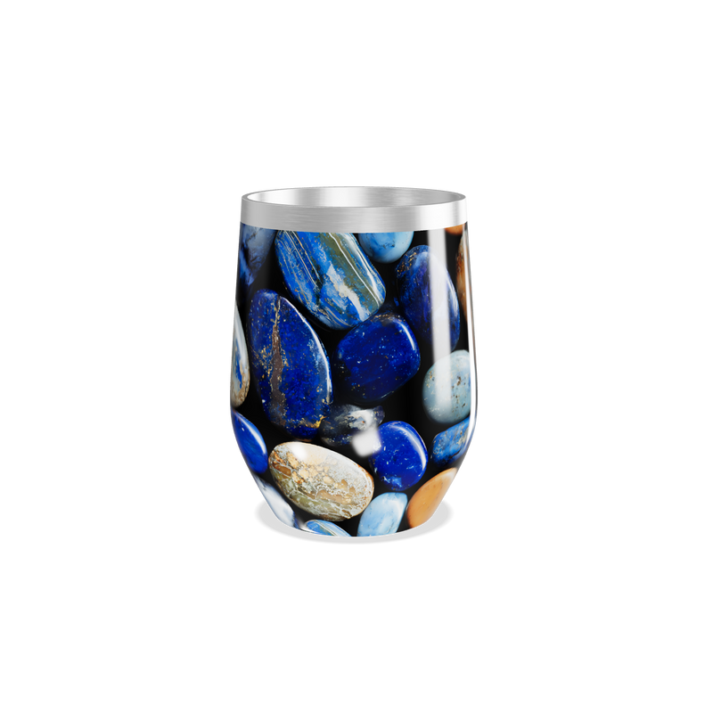 Copo Térmico Slim - Pedras Azuis Inox