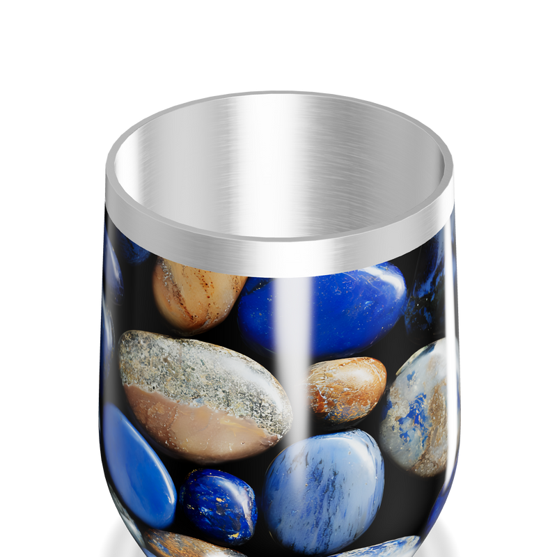 Copo Térmico Slim - Pedras Azuis Inox