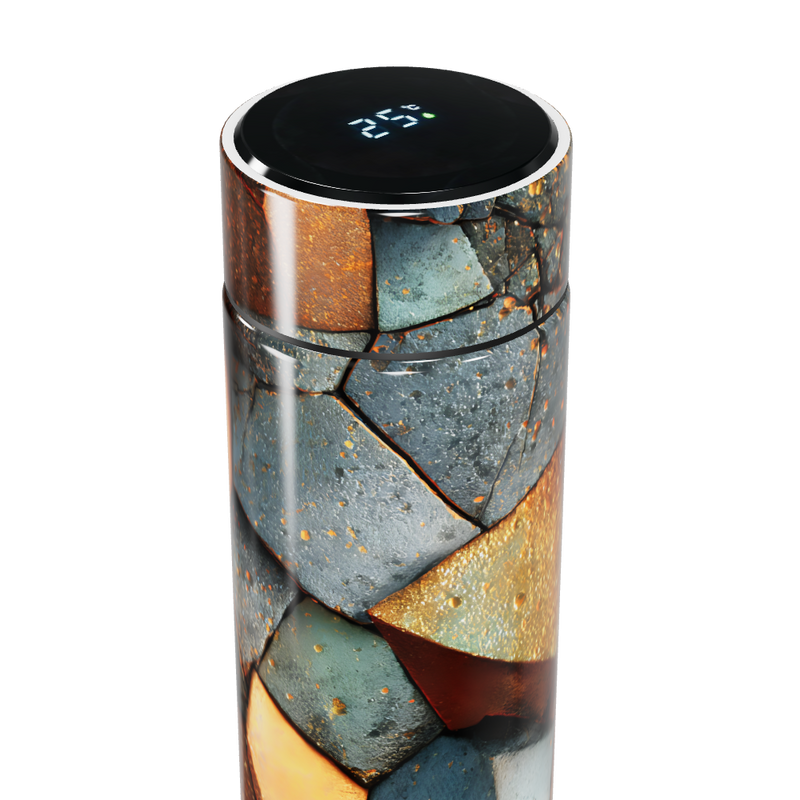 Garrafa Térmica Touch Estampa Geométrica Colorida