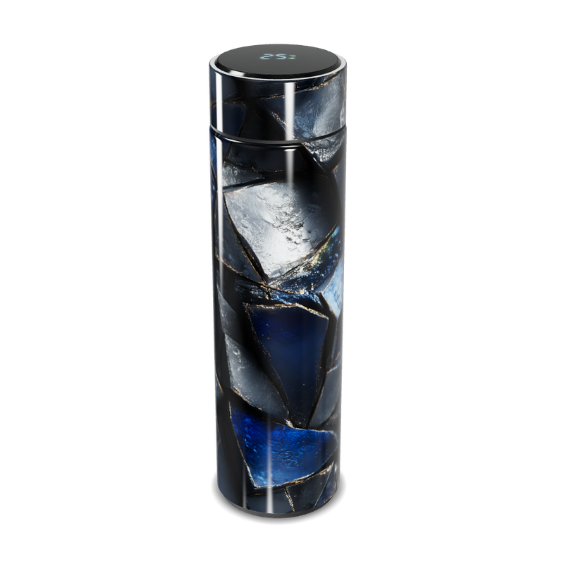 Garrafa Térmica Touch - Estampa Azul e Prata