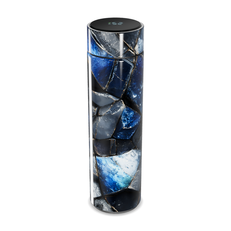 Garrafa Térmica Touch - Estampa Azul e Prata