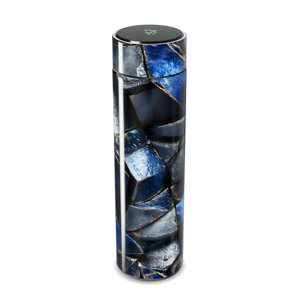 Garrafa Térmica Touch - Estampa Azul e Prata